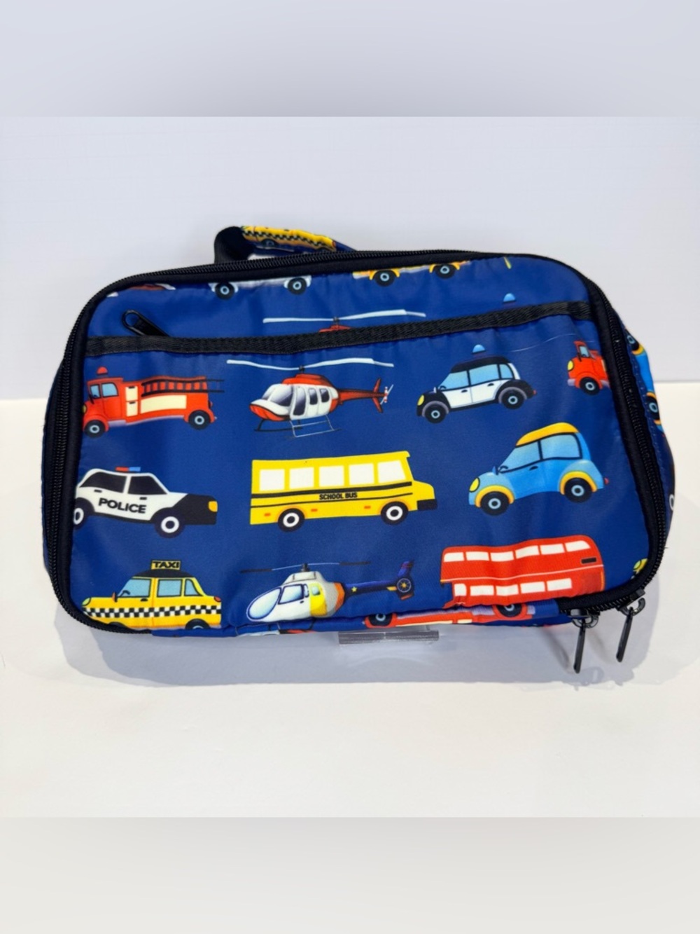 Boys Vehicle Insulated Lunch Bag Cooler Blue